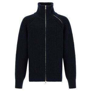 Dries Van Noten Men Monty Full-Zip Turtleneck Sweater In Black